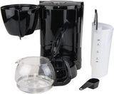 Cafetera de filtro grueso con jarra de cristal KA 12.17 | 0,6 litros para 4 tazas de café | 600 vatios | Negro - Acero inoxidable