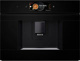 Bosch CTL7181B0, Cafetera espresso automática inteligente empotrable Serie 8, 45,5 x 59,4 cm, Pantalla táctil TFT, Molinillo cerámico muy silencioso, Función de autolimpieza AutoMilk Clean, Depósito de agua de 2,4 L, Negro