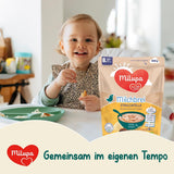 Papilla de Leche Milupa Stracciatella - Cereal para bebés sin gluten y sin aceite de palma - Sin conservantes ni colorantes - A partir de 8 meses - 4 x 400 g
