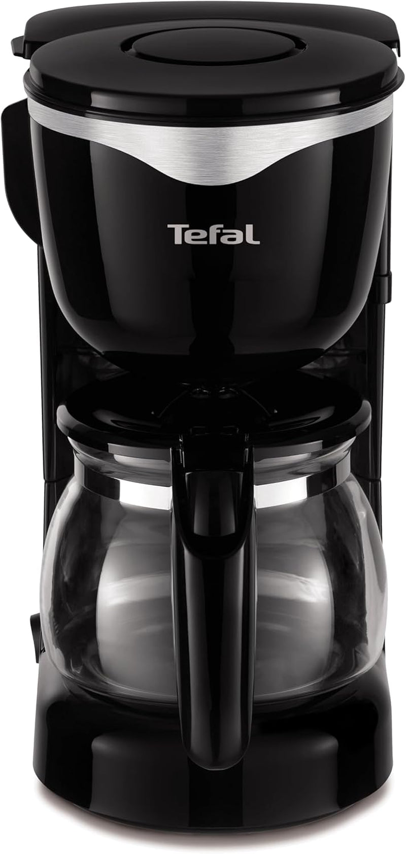 Tefal CM3408 Mini cafetera de cristal (600 W, 6 tazas) negro/acero inoxidable, CM340811