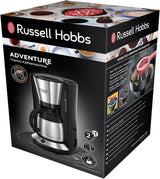 Cafetera Russell Hobbs [Cabezal de ducha para una óptima extracción y aroma] Adventure (1 a 8 tazas, Jarra Térmica de 1,0 L, Apagado Automático, Sistema Antigoteo, 1100W) Cafetera de Filtro 24020-56