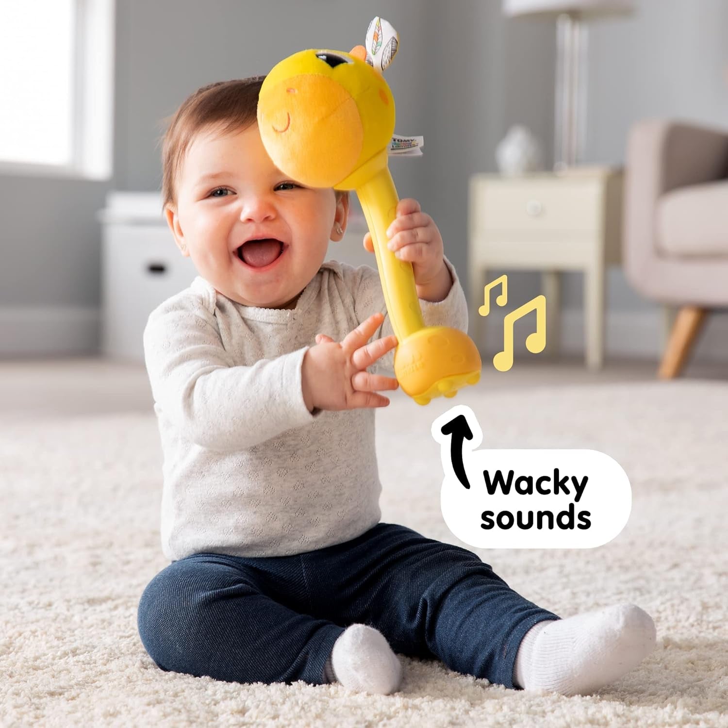 Lamaze L27471 Jirafa Loca, Juguete Recién Nacido, Juguete Sensorial Color Bebé, Regalo Nuevos Padres, Juguete de Desarrollo para Niños y Niñas a Partir de 12 Meses Juguetes Bebé Naty Shop