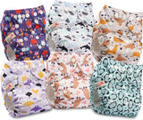 Littles and Bloomz FLP2-0406 Pañal reutilizable con clip estándar, 4 pañales