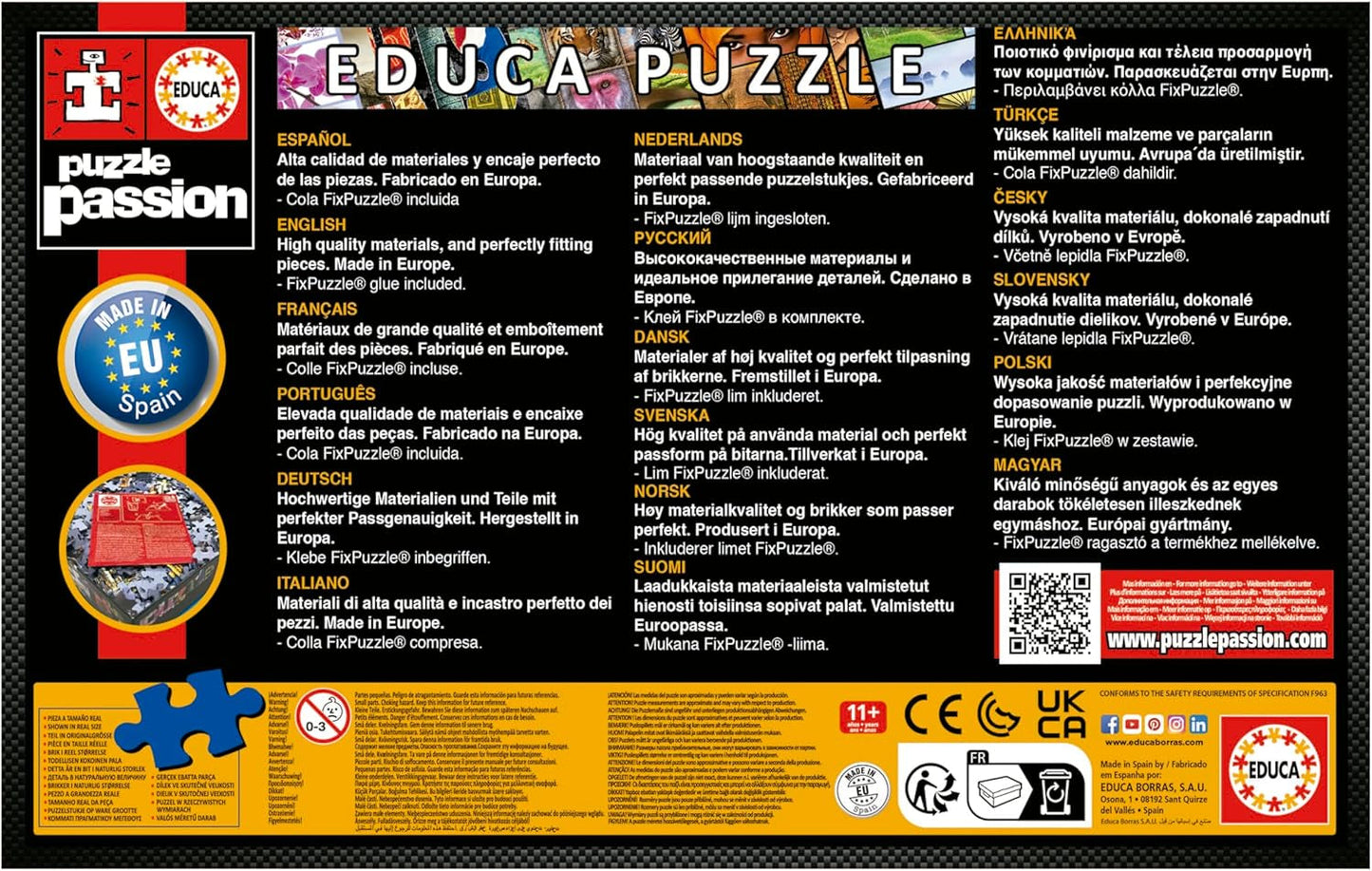 Educa - Puzzle de 500 piezas para adultos | Bada Bloom. Dimensiones: 48 X 34 cm. Incluye pegamento para rompecabezas Fixpuzzle. Durante 11 años (19909) Puzzle Naty Shop