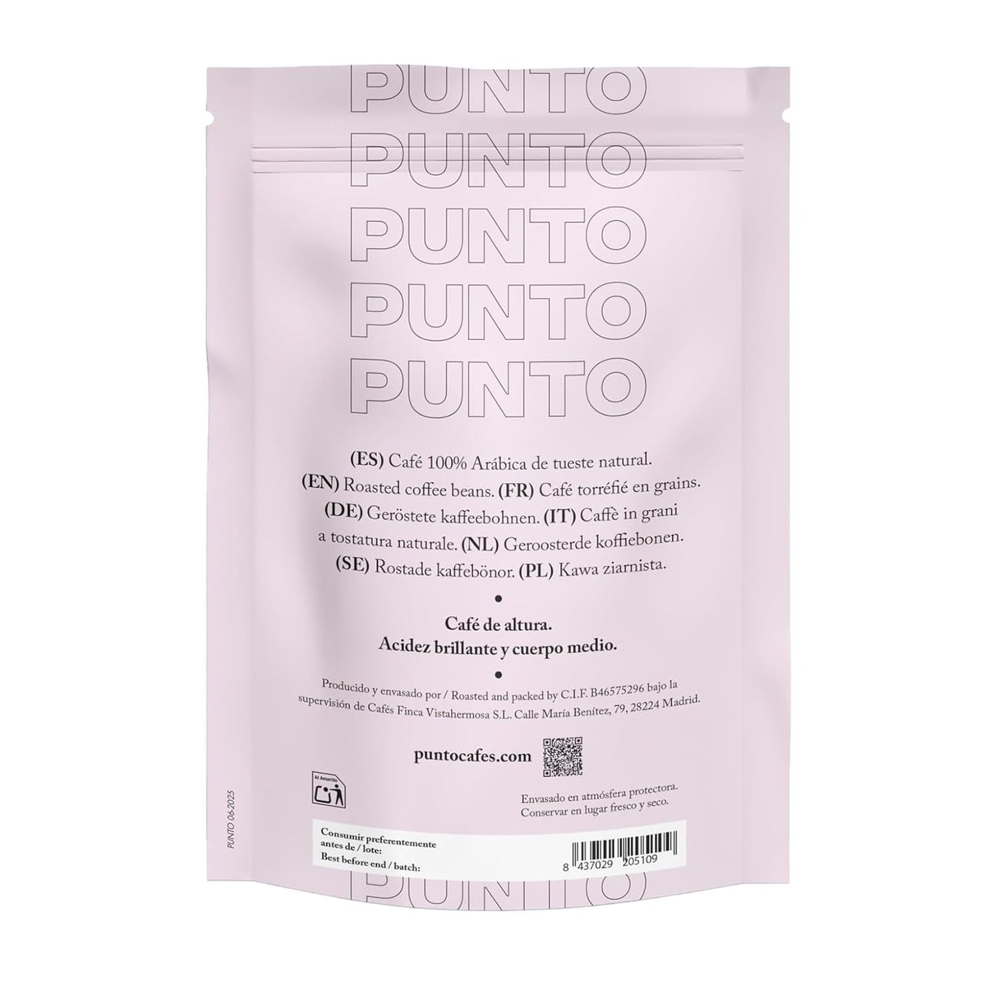 – Café etíope molido – 250 g – Café especial – Tueste medio – 100% Arábica – Notas de miel, canela y chocolate – Acidez intensa – Cuerpo medio