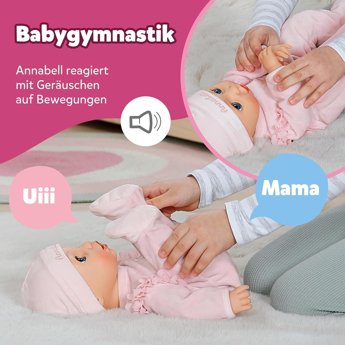 BABY Born Annabell 43 cm - Muñeca blandita con 7 funciones electrónicas y sonido - Apto para niños a partir de 3 años - La muñeca incluye accesorios - Requiere pilas