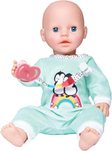 Heless 1181 - Mono para Muñeca con Diseño de Pingüino de Lunares Hecho de Suave Terciopelo con Bordado de Alta Calidad Talla 28-35cm