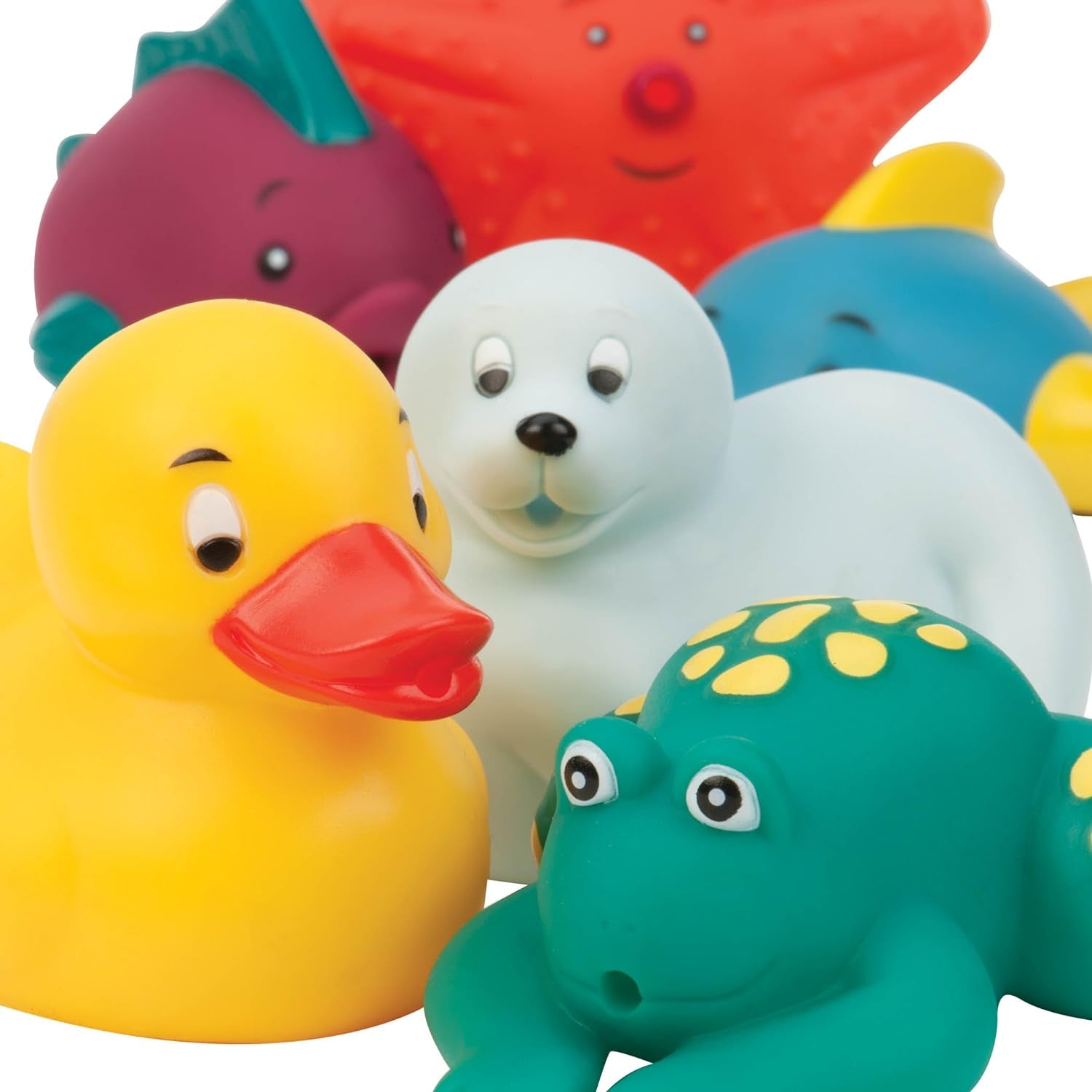 Battat Juguete de Baño 12 Piezas Juguete de Baño Bebé Animales Acuáticos - Compañeros de Baño para Bebé 10 Meses - Juguete de Baño Pato y Más Juguetes Bebe Naty Shop