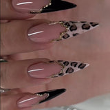 Mouyouglow-uñas largas Stiletto, color blanco lechoso, degradado, purpurina rosa, uñas postizas frescas con pegamento, uñas artificiales con purpurina rosa ombré