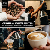 KING'S COFFEE - EDICIÓN BLANCA - mezcla ligera 100% Arábica procedente de Etiopía, México, Perú y Tanzania - tostado en lotes pequeños en Italia - granos de espresso enteros para máquinas portafiltro - 1 kg