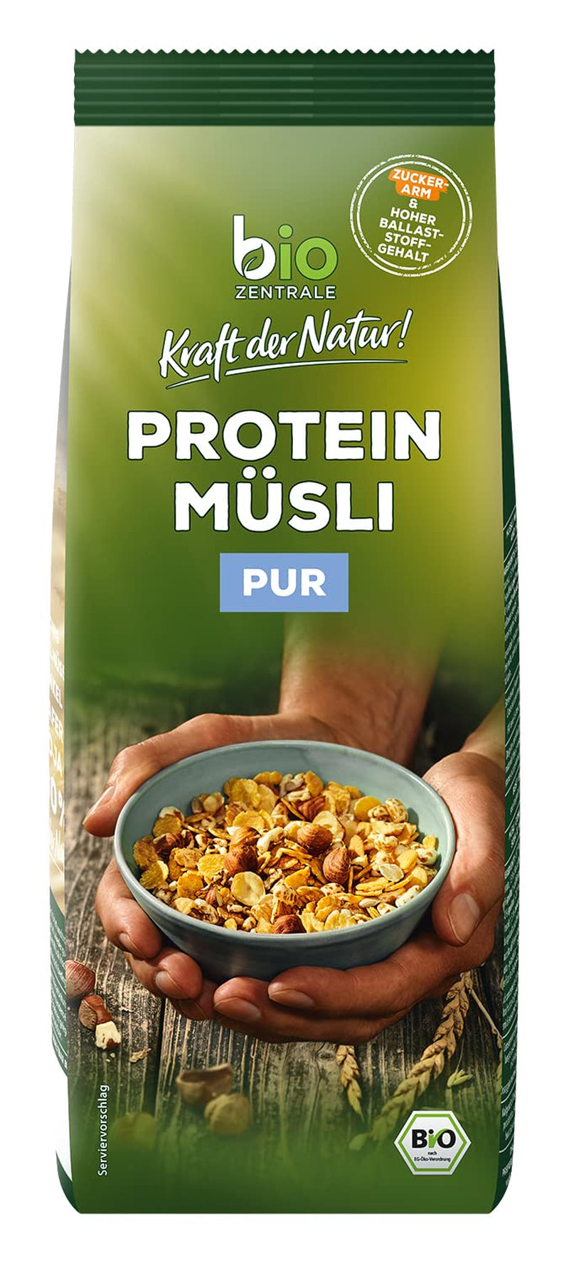 Muesli proteico puro Biozentrale - 375g - Bio con miel - Como cereal de desayuno o merienda