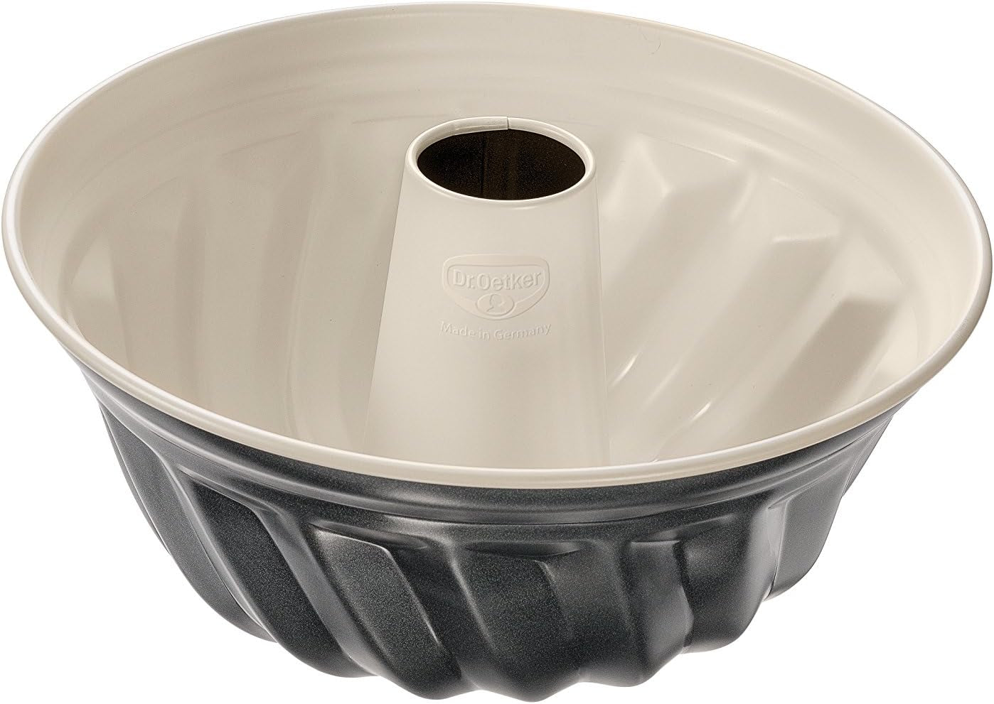 Dr. Oetker Gugelhupfform Ø 22 Cm BACK-TREND, Backform Für Gugelhupf, Runde Bundform Aus Stahl Mit Keramisch Verstärkter Antihaft-Beschichtung (Farbe: Creme/Anthrazit), Menge: 1 Stück Moldes y bandejas para hornear Naty Shop Gugelhupf 22Cm