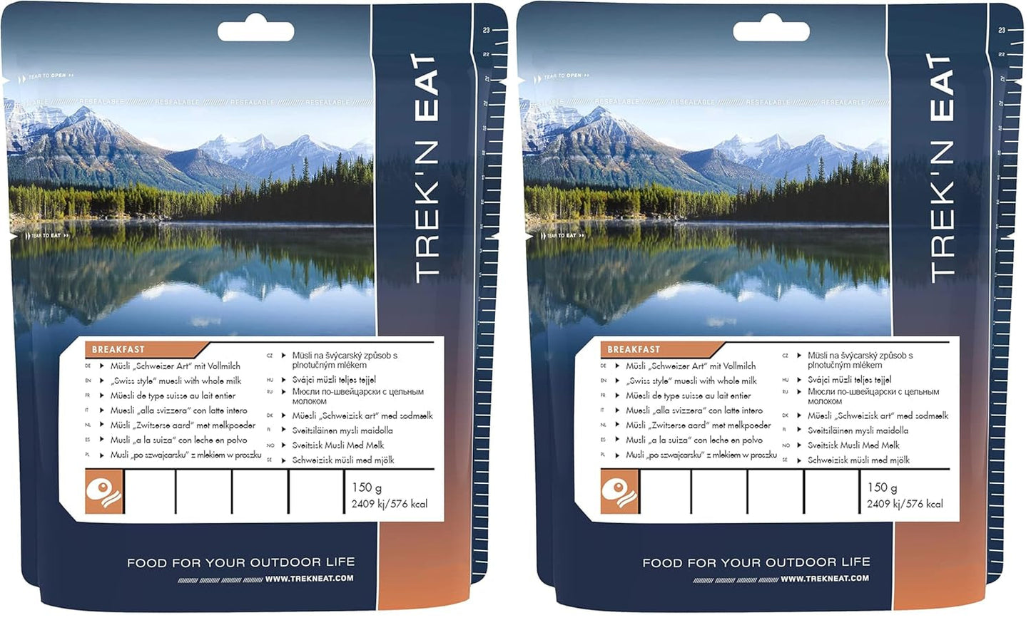 Trek'n Eat Muesli Suizo con Leche en Polvo (Pack de 2)