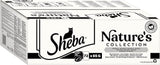 SHEBA Nature's Collection en salsa - Alimento húmedo para gatos de alta calidad, variedad fina (MSC) en sobres porcionados - 72 x 85 g