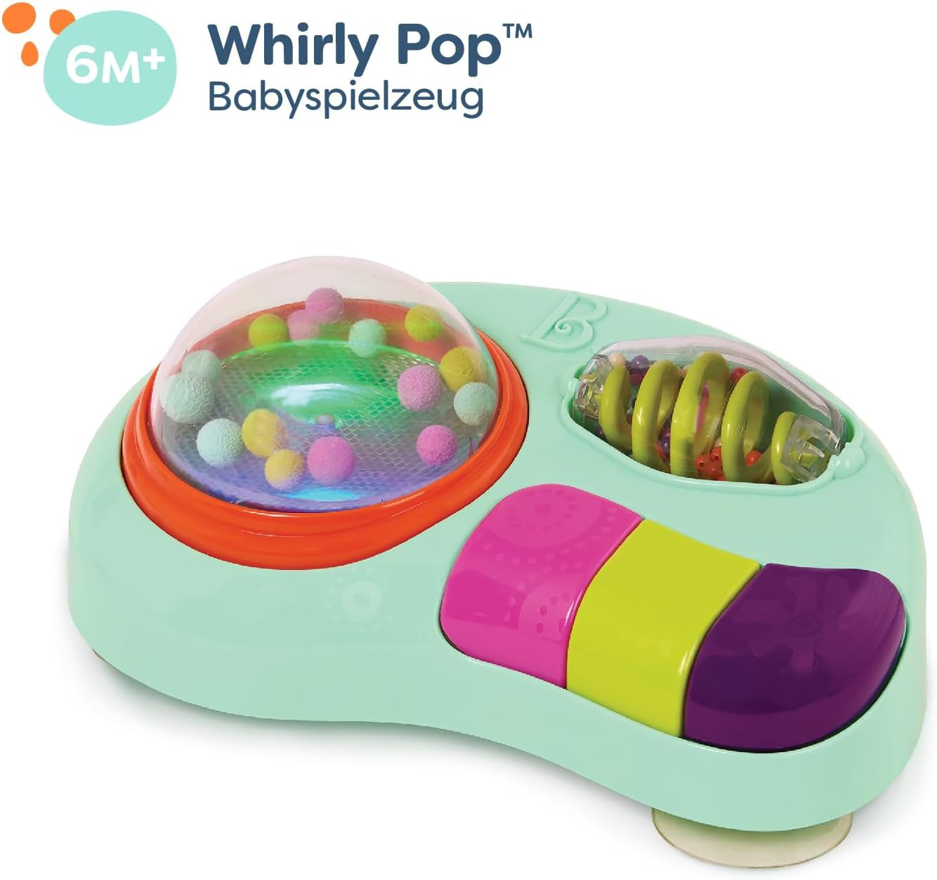 B. juguetes - Juguete infantil para trona - Juguete ventosa con música, luces, sonidos - Juguete sensorial - Juguete de actividad motora para niños - a partir de 6 meses - Whirly Pop Baby Toys Naty Shop