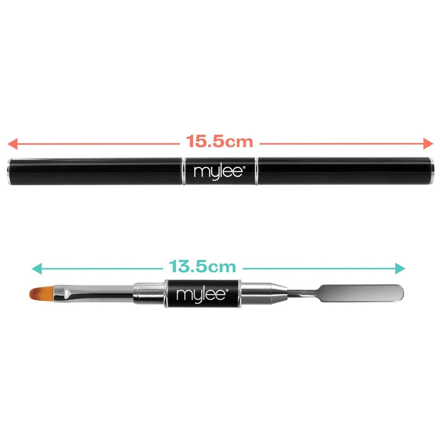 Mylee Magic Extender Gel Tool con dos extremos - 2 en 1 Pinsel & Spachtel para UV/LED Nagelkunst, Nagelspitzen y para extensiones
