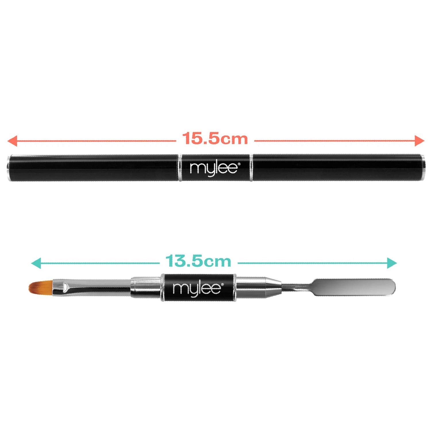 Mylee Magic Extender Gel Tool con dos extremos - 2 en 1 Pinsel & Spachtel para UV/LED Nagelkunst, Nagelspitzen y para extensiones