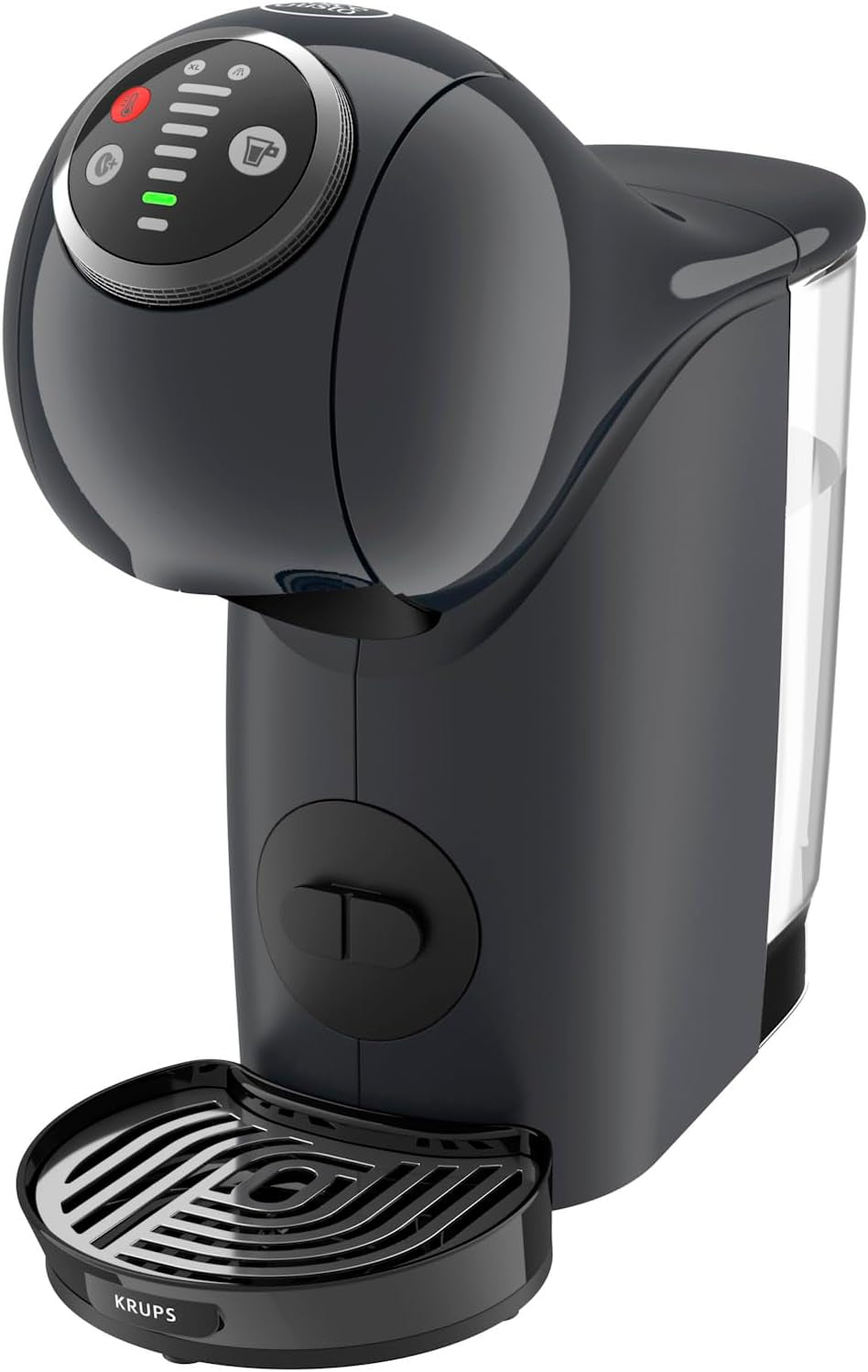 NESCAFÉ Dolce Gusto Genio S Plus de Krups, cafetera de cápsulas compacta, capacidad 0,8 litros, 1500 vatios, aviso automático de descalcificación, gris espacial, KP340B