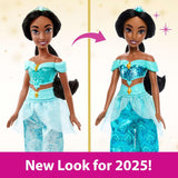Mattel Disney Princess Toy Jasmine Muñeca articulada de moda con ropa y accesorios brillantes Regalo inspirado en la película de Disney para niños HLW12