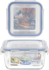 Max Home Paquete de 8 Recipientes Herméticos de Vidrio Fiambrera de Vidrio para Microondas Recipientes para Alimentos Resellables Tapas Transparentes de 550 ml Recipientes para Alimentos (16538) Cajas de Almacenamiento de Alimentos Naty Shop