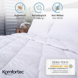 Komfortec Manta Verano 135X200 Cm, 170Gsm, Manta Fina y Ligera para Verano, Manta Antialérgica, Blanca Edredones y Edredones Naty Shop