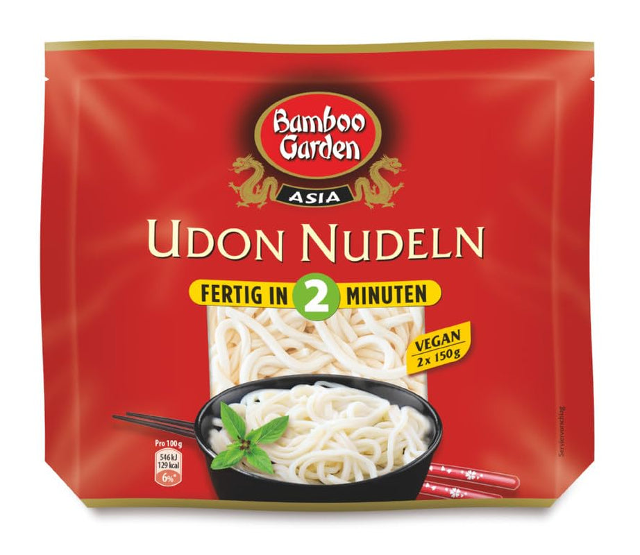 Fideos udon de Bamboo Garden, precocidos, 300 g