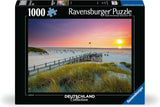 Ravensburger Puzzle 12000690 - Puesta de sol sobre Amrum - Puzzle de 1000 piezas para adultos y niños a partir de 14 años, Puzzle de la playa del Mar del Norte Puzzle Naty Shop