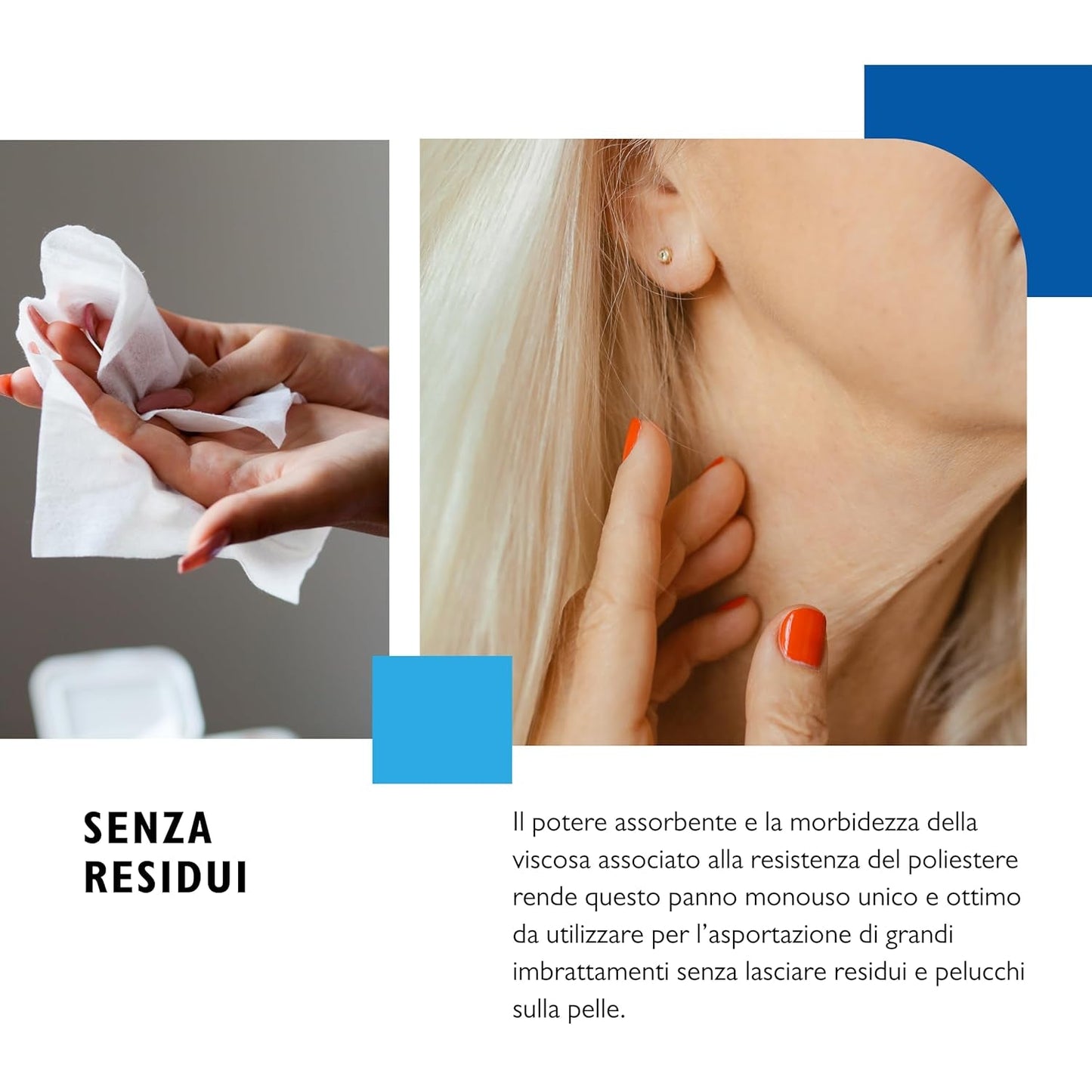 BIODERM Cellusoft - toallitas húmedas suaves, multifuncionales, desechables de viscosa y poliéster - toallitas multifuncionales para la delicada higiene de la piel sensible y enrojecida de personas mayores y niños - 30 x 38 cm (50