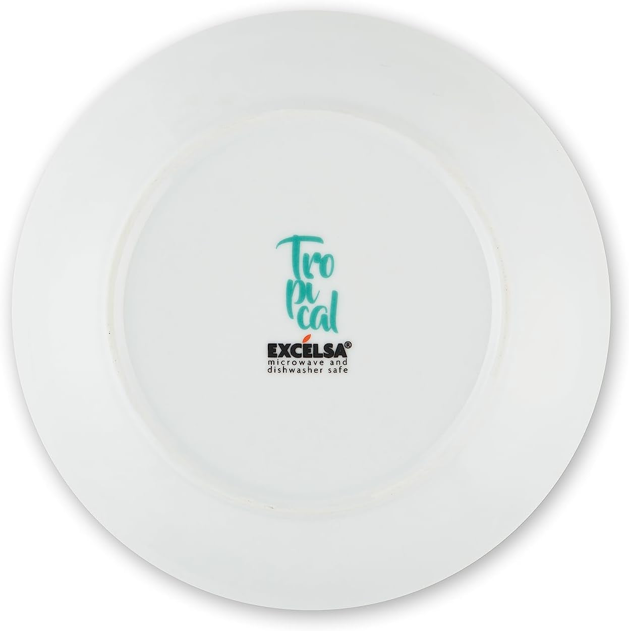 Excelsa Vajilla Tropical 18 piezas porcelana blanco con decoración