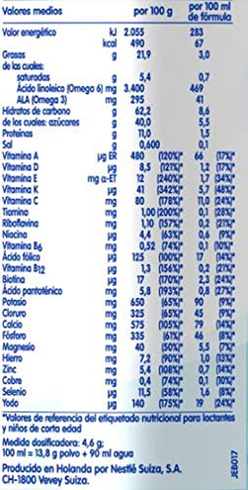Productos lácteos 3 NIÑOS 800 G