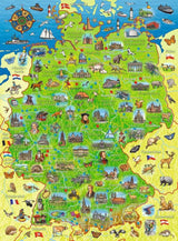 Puzzle infantil Ravensburger - Mapa de Alemania a colores - Puzzle de 200 piezas para niños a partir de 8 años Puzzle Naty Shop