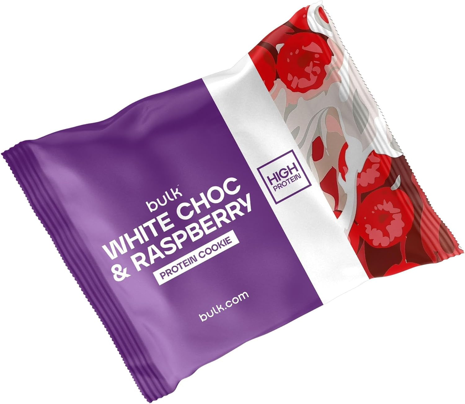 Galleta de proteína suelta, galletas de chocolate blanco y frambuesa, 12 unidades, el empaque puede variar