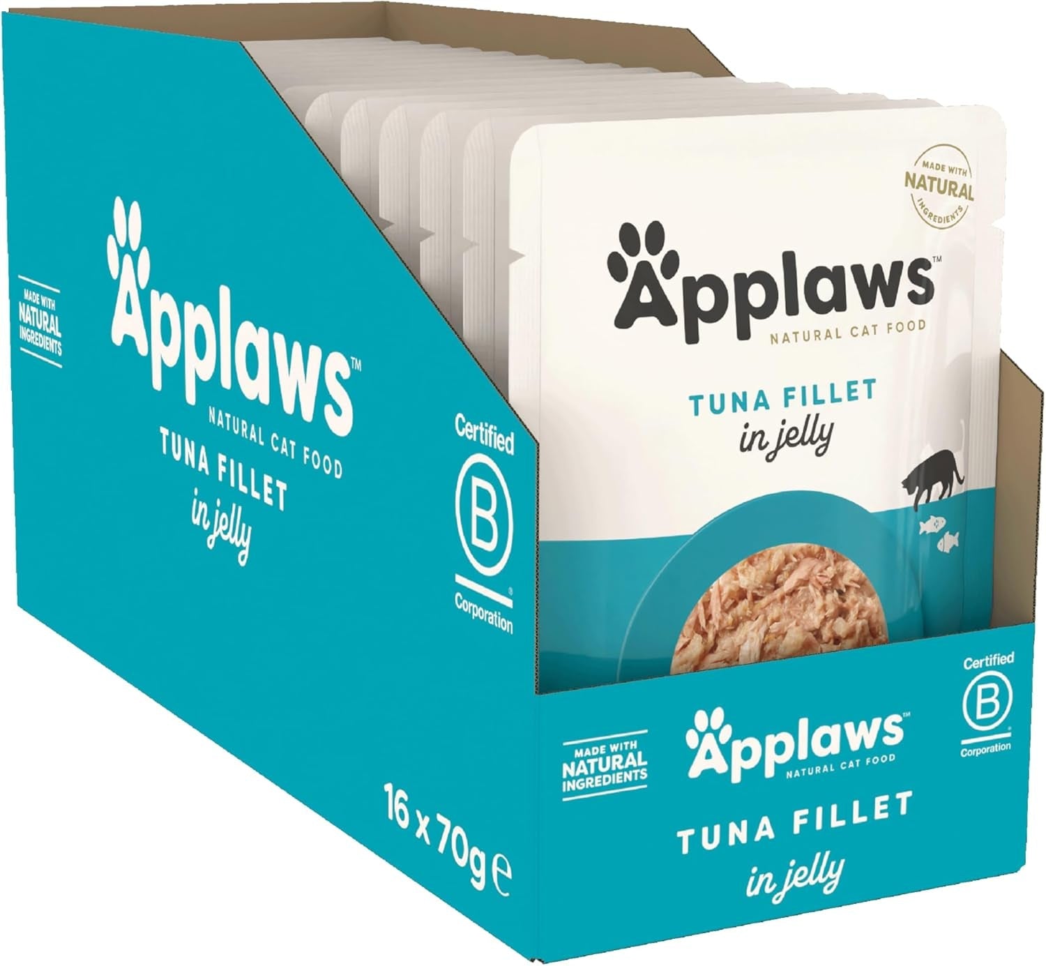Applaws Cat Bolsa Filete de Atún en Gelatina 1x(16x70g)