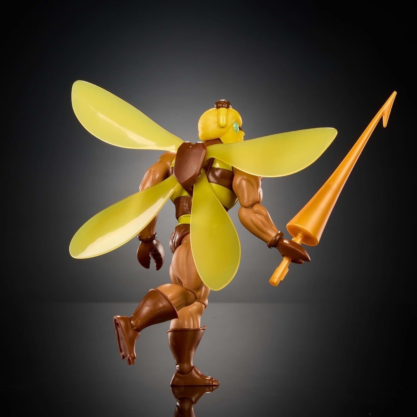 Figura de acción Buzz-Off de Masters of the Universe Origins de la colección de dibujos animados, de unos 14 cm de altura, de la televisión de los años 80, Líder de abejas con alas y gafas con jabalina, JBM88 Figuras de acción Naty Shop