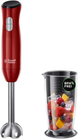 Batidora de mano Russell Hobbs [Handrührgerät] Desire Rot (5 Geschwindigkeitsstufen+Turbofunktion, 2 Spülmaschinengeeignete Rührbesen & Knethaken, Auswurftaste, Aufrechte Parkposition) Handrührer 24670-56 Bucatarie Naty Shop Batidora con base Single Desire