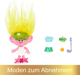 Mattel DREAMWORKS TROLLS United We Stand - Muñeca Viva Hairy Surprises con pelo de felpa amarillo brillante y 3 accesorios sorpresa, para niños de 3 años en adelante, HNF11