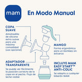 MAM Sacaleches eléctrico y manual 2 en 1, extracción directa del biberón o recipiente de almacenamiento, estimulación y extracción, pantalla digital Accesorios Alimentación y Lactancia Bebe Naty Shop