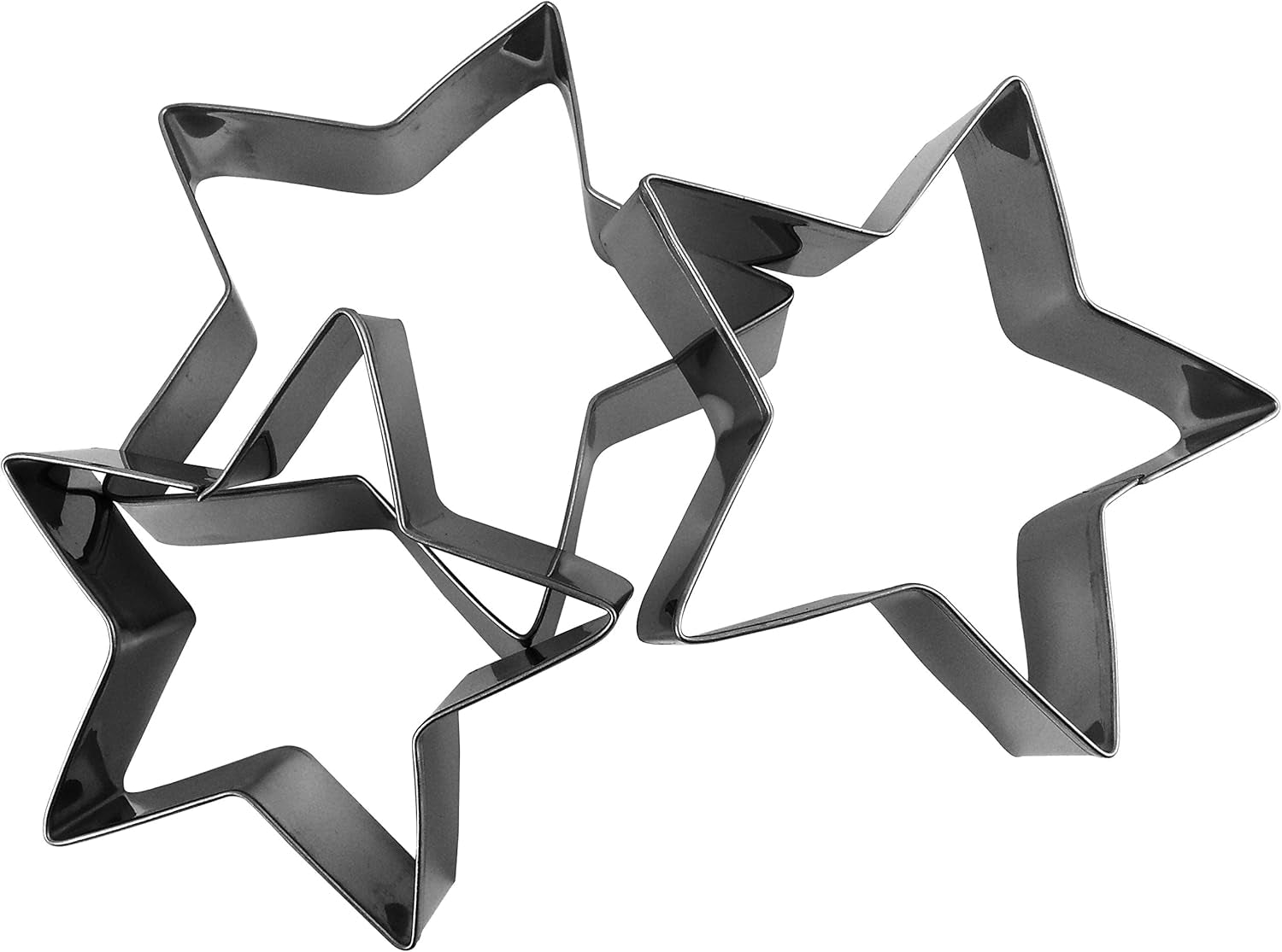 Zenker 42893 Confitería - Anillos para galletas de 3 estrellas (3 tamaños)