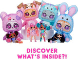 Jajaja ¡Sorpresa! Disfraz de preadolescente, aros sorpresa, linda muñeca de moda con disfraz inflable de panda morado y muchas sorpresas, incluida moda y accesorios geniales: ideal para niños a partir de 4 años