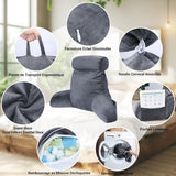 INFANZIA almohada de lectura ergonómica con reposabrazos, respaldo viscoelástico, gris, M