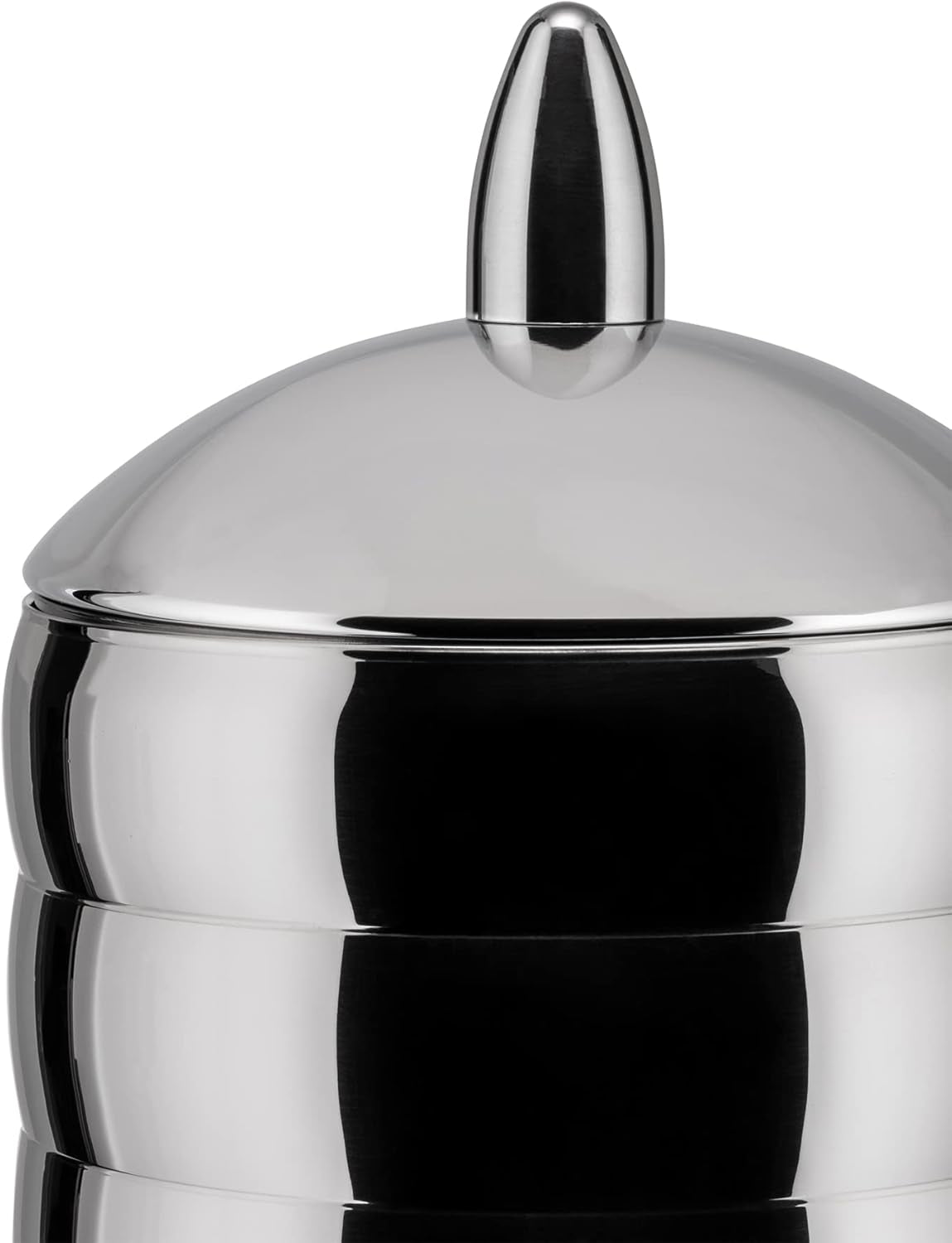 Alessi Kalistò 2 CB02 - Tarro de cocina en acero inoxidable 18/10 con pomo de aluminio, 114 cl, plateado Cajas para conservar alimentos Naty Shop