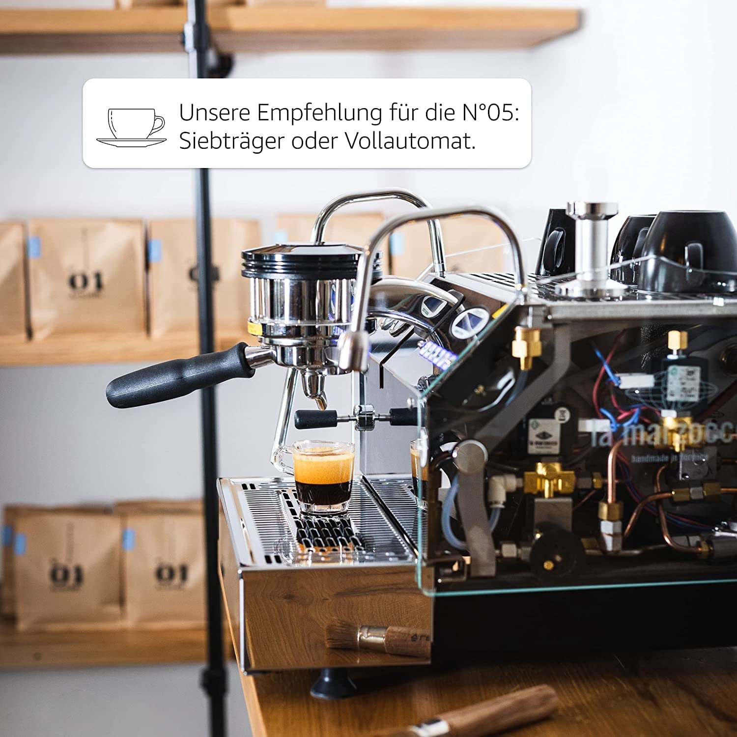Espresso No. 1 – Mezcla de espresso clásico con 25% de Robusta – Café en granos para máquinas totalmente automáticas y portafiltro – granos enteros – 750 g