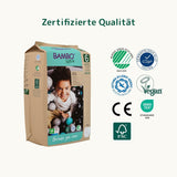 Pañales para bebé Bambo Nature, talla 6 (más de 15 kg) - Caja mensual de 90 | Pañales infantiles con protección mejorada contra fugas | Máximo confort y libertad para niños activos | Pañales testados dermatológicamente