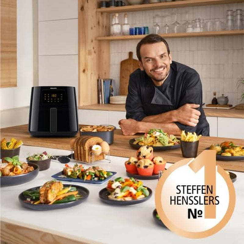 Philips 3000Er Airfryer XL - Tecnología Rapid Air, freír con hasta un 90% menos de grasa, capacidad 1,2 kg, 6,2 litros, pantalla táctil Electrodomésticos Naty Shop
