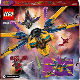 LEGO NINJAGO Super Storm Flyer de Ras y Arin - Juguete con dron, tiradores, palas y motores - Incl. 3 minifiguras de ninjas de rol - Set de construcción para niños y niñas a partir de 8 años 71833 Juegos de construcción Besuche den LEGO-Store