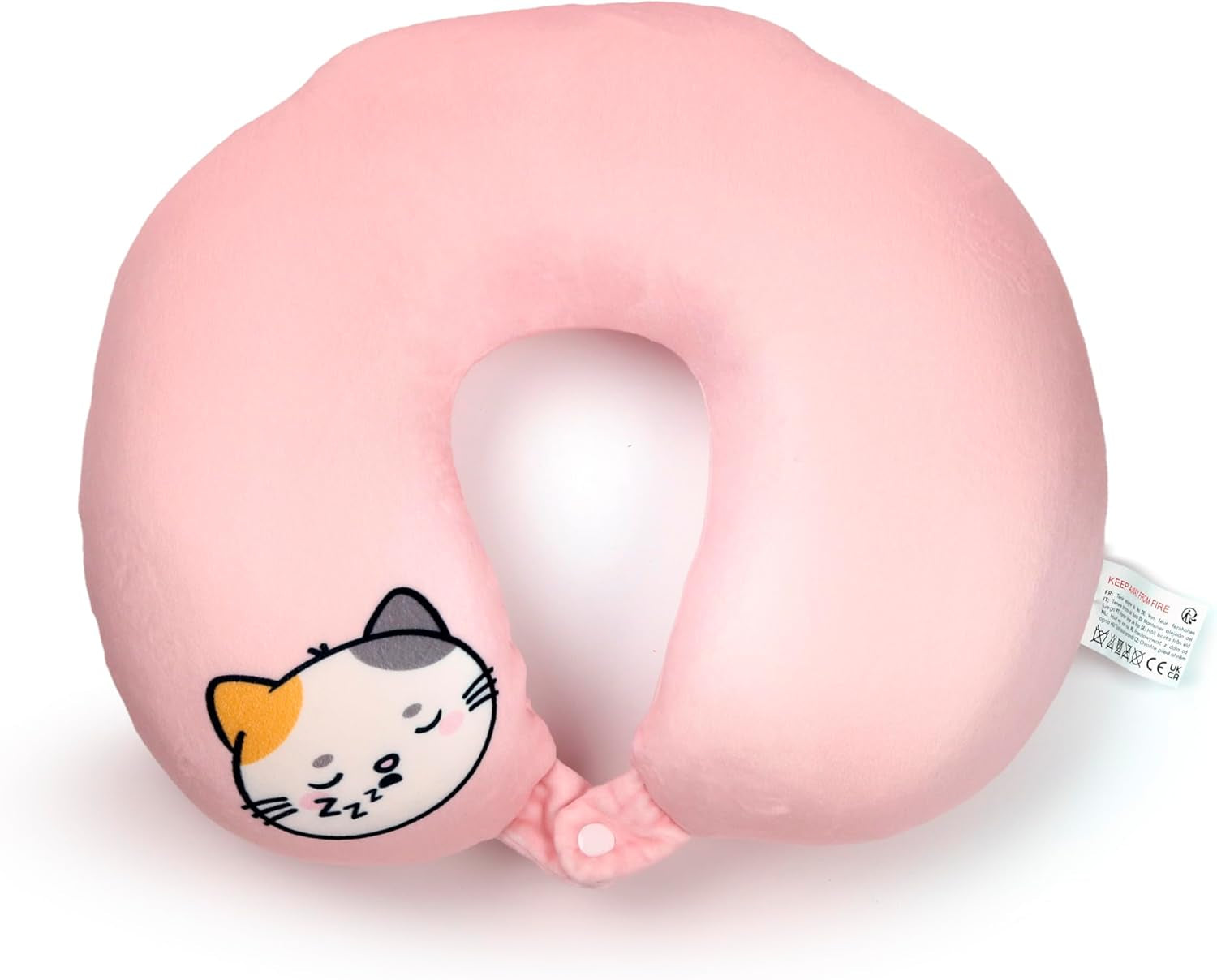 Puckator Swapseazzz Almohada de Viaje de Felpa 2 en 1 Lola La Gatta Blanco Almohadas de Viaje Estándar Naty Shop