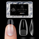 Modelones Puntas de Uñas 510 Piezas - Juego de Puntas de Uñas de Cobertura Completa, Juego de Puntas de Gel, Puntas de Uñas de Resina PMMA Prepulidas, Uñas Artificiales para Pegamento en Nail Art DIY, Squoval Corto