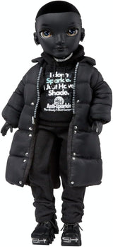 Rainbow High Shadow High - REXX McQueen - Muñeca negra de moda con atuendo moderno y más de 10 coloridos accesorios de juego - Ideal para coleccionistas y niños de 4 a 12 años