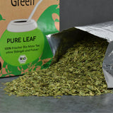 Delicatino - HOJA PURA verde natural 500G, yerba mate orgánica sin tallo, fresca y sin humo, cultivada orgánicamente, envasada al vacío para máxima frescura