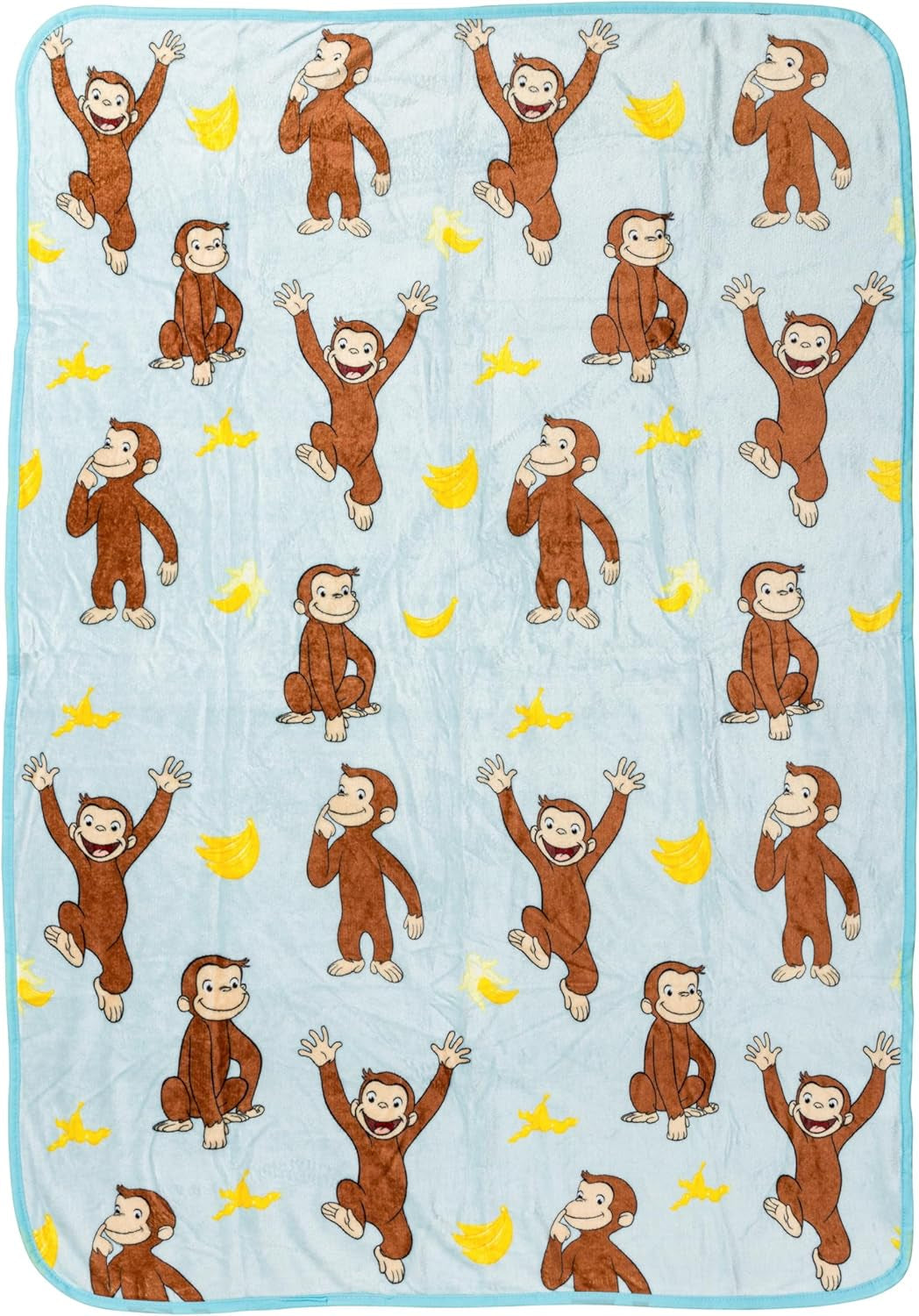 Silver Buffalo Garfield manta colgante, forro polar, 114,3 X 152,4 cm Camas y mantas Silver Buffalo Curious George Bananas